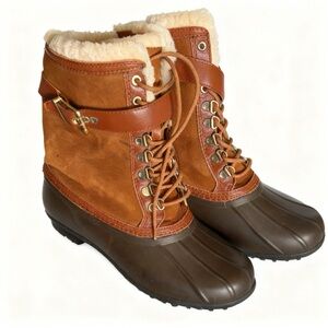 ANTONIO MELANI Brown and Tan Winter Boots